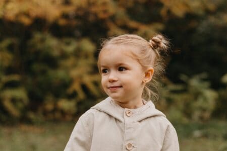 Little girl spending time in the park