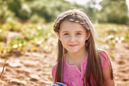 Adorable girl in the park