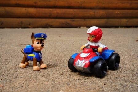 Paw patrol miniature toy on the floor