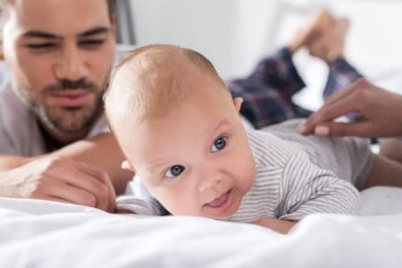 Cute newborn baby born