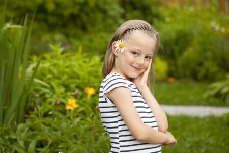 Pretty young girl in the park