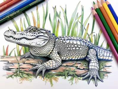 Alligator Coloring Pages for Kids