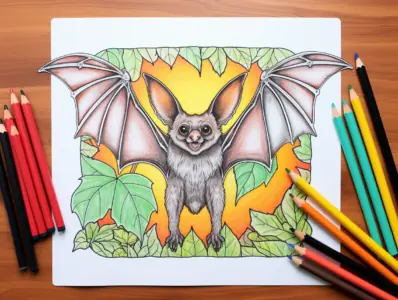 Bat Coloring Page