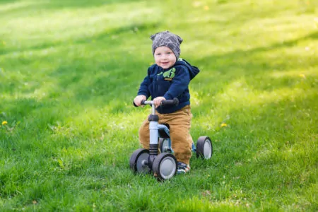 Toddler riding a bike