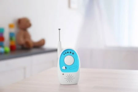 Long range baby monitor on a table