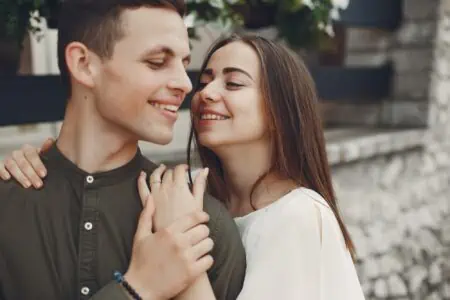 Beautiful couple celebrating boyfriends birthday