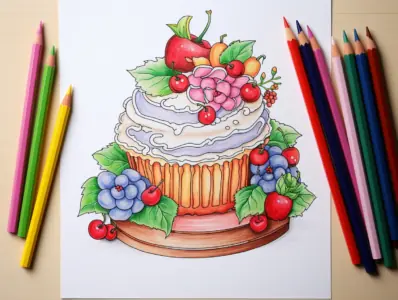 Cake Coloring Pages