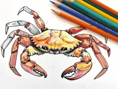 Crab Coloring Pages for Kids