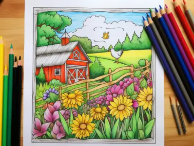 Farm Coloring Pages