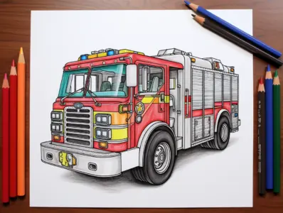 Fire Truck Coloring Pages