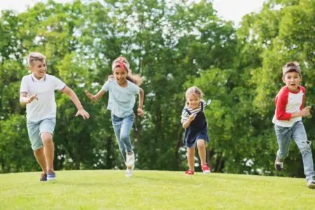 Group of kids playing outdoors