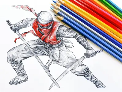 Ninja Coloring Pages for Kids