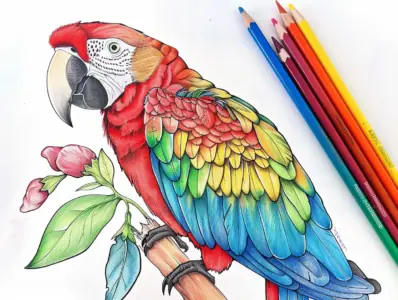 Parrot Coloring Pages for Kids