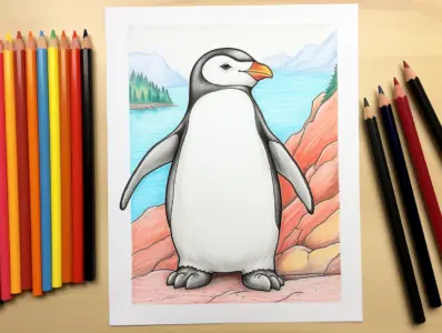 Penguin Coloring Pages for Kids