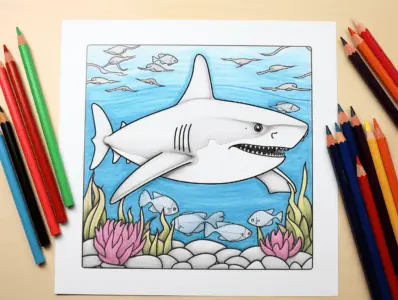 Shark Coloring Pages for Kids