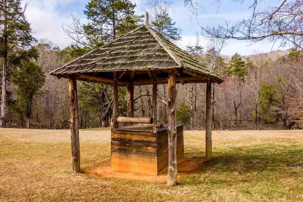 wooden well