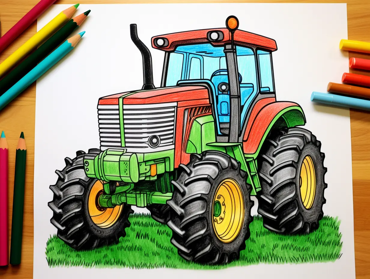 Unleash Creativity: Free Tractor Coloring Pages for Kids