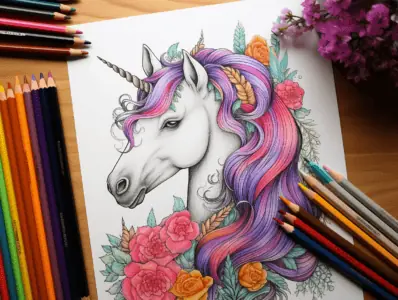 Unicorn Coloring Pages for Kids