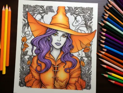 Witch Coloring Pages