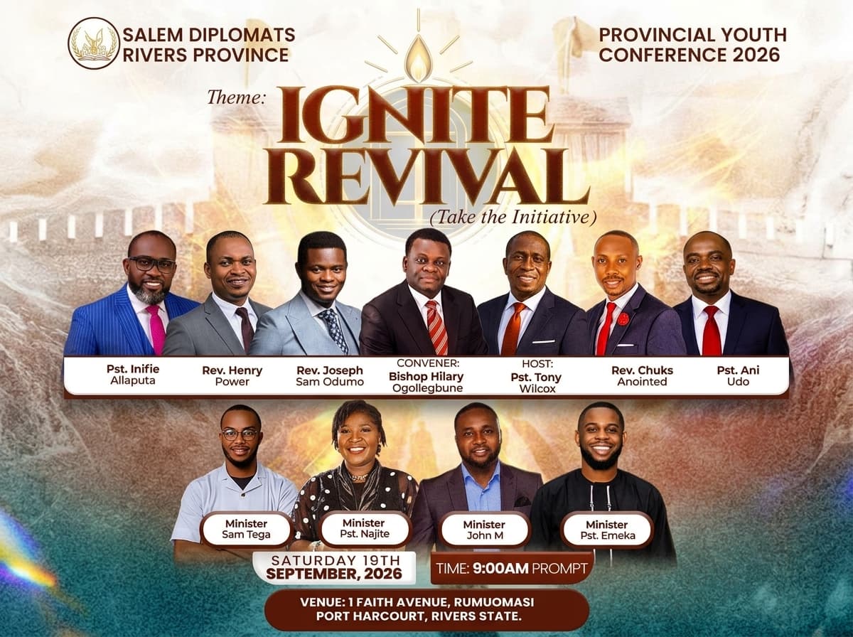 Flyer for Provincial Youth Conference 2026: Ignite Revival
